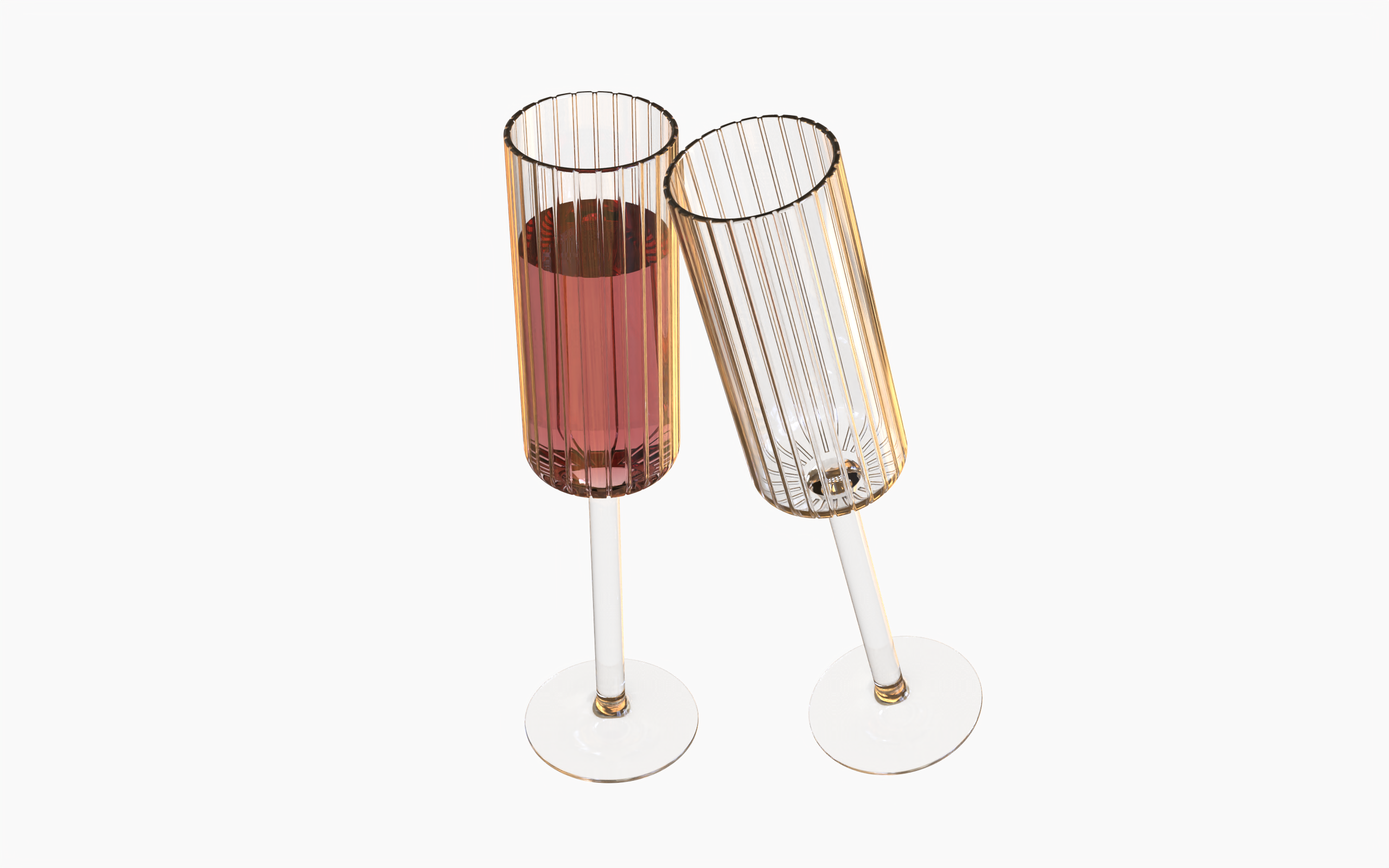 罗纹香槟酒杯